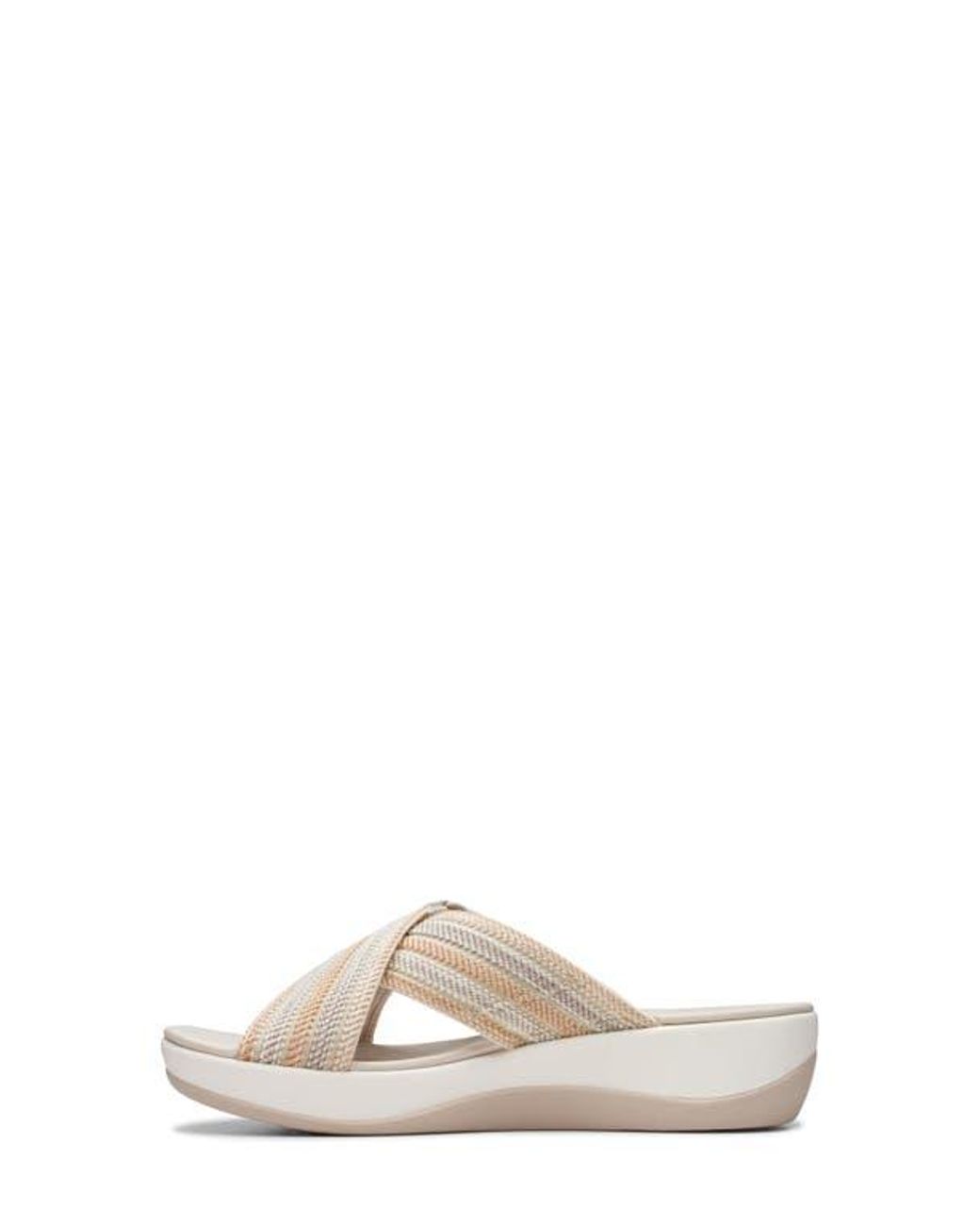 Clarks White Arla Wave Sandal