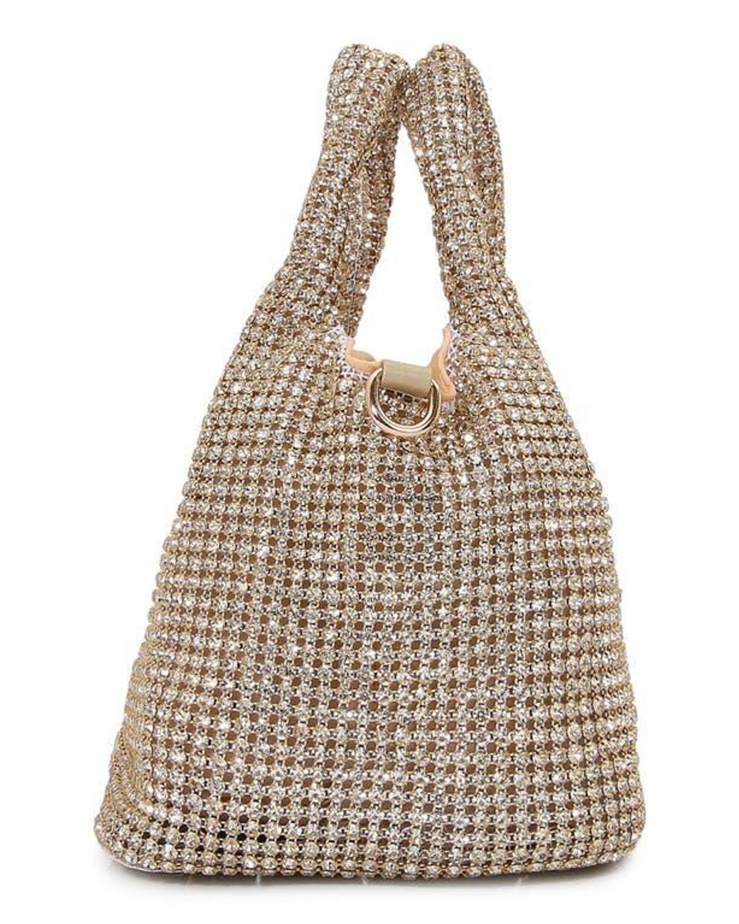 BERNESS Metallic Crystal Bucket Bag