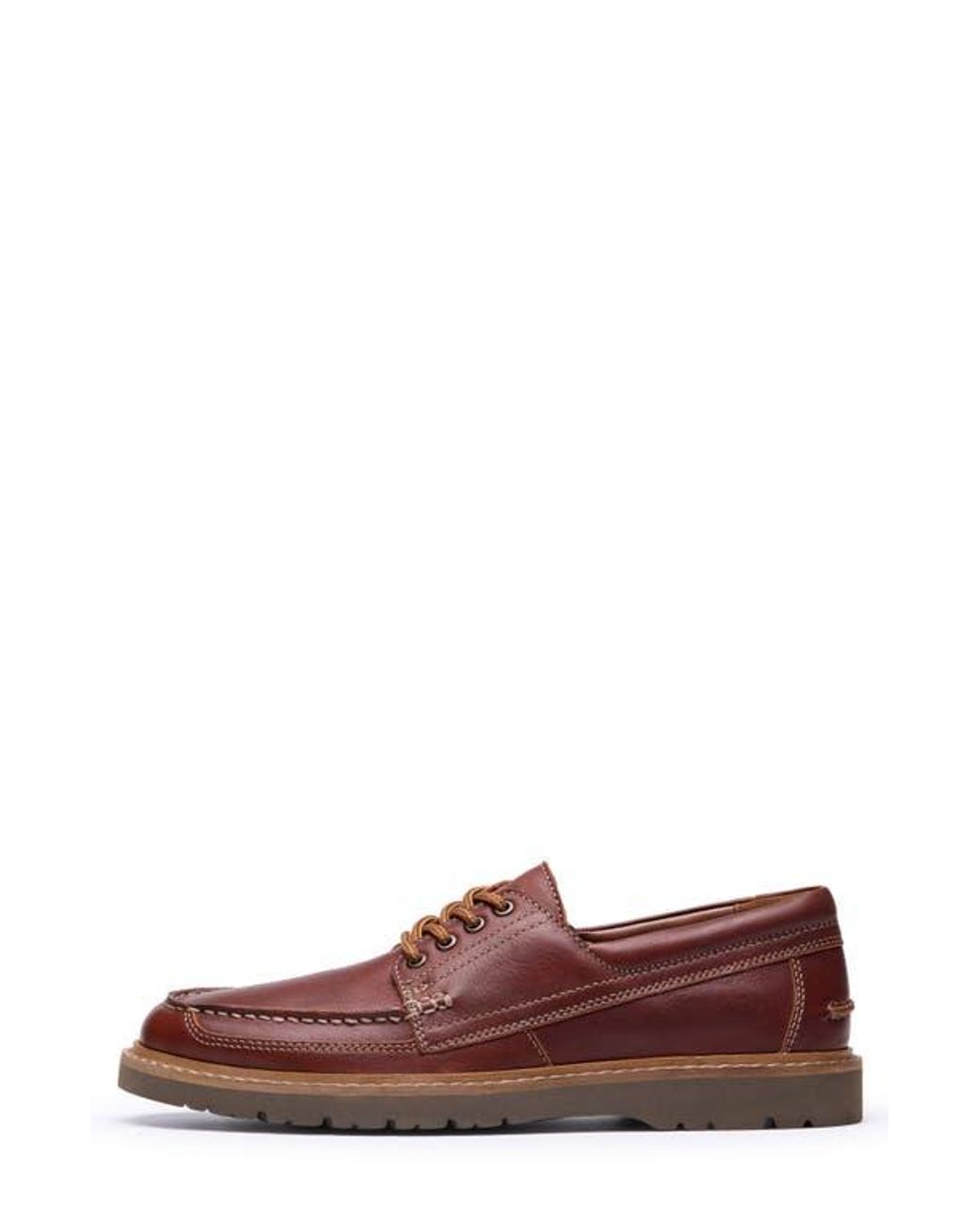 Clarks Brown Weltridge Moc Toe Derby for men