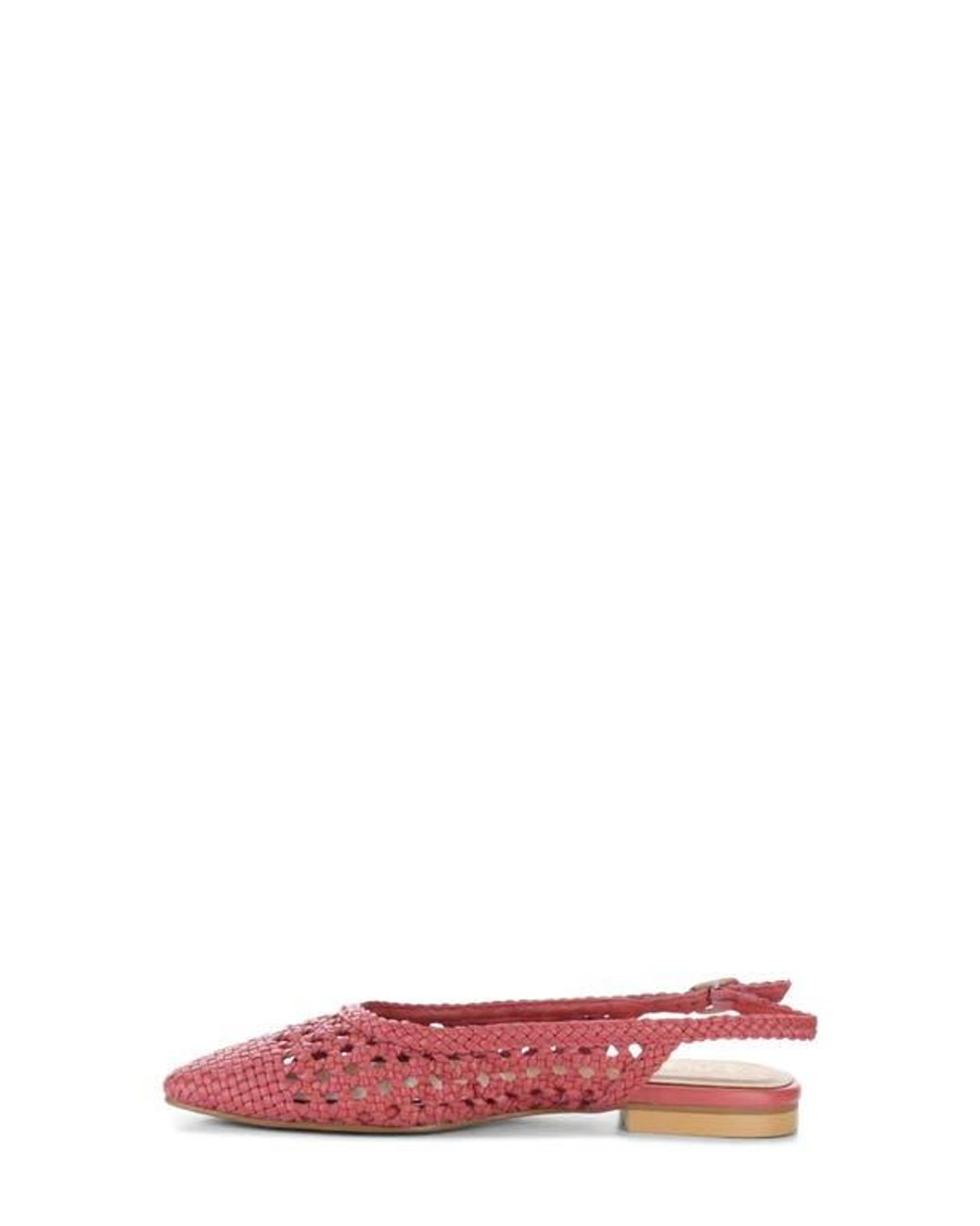 Bos. & Co. Red Willow Slingback Cap Toe Flat