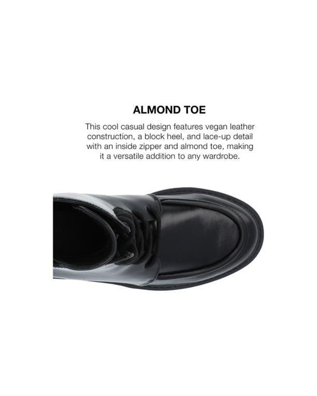 Journee Collection Black Nikks Combat Boot