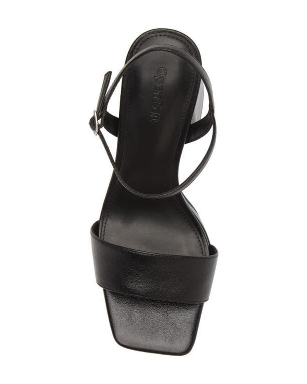 Open Edit Black Noella Ankle Strap Platform Sandal