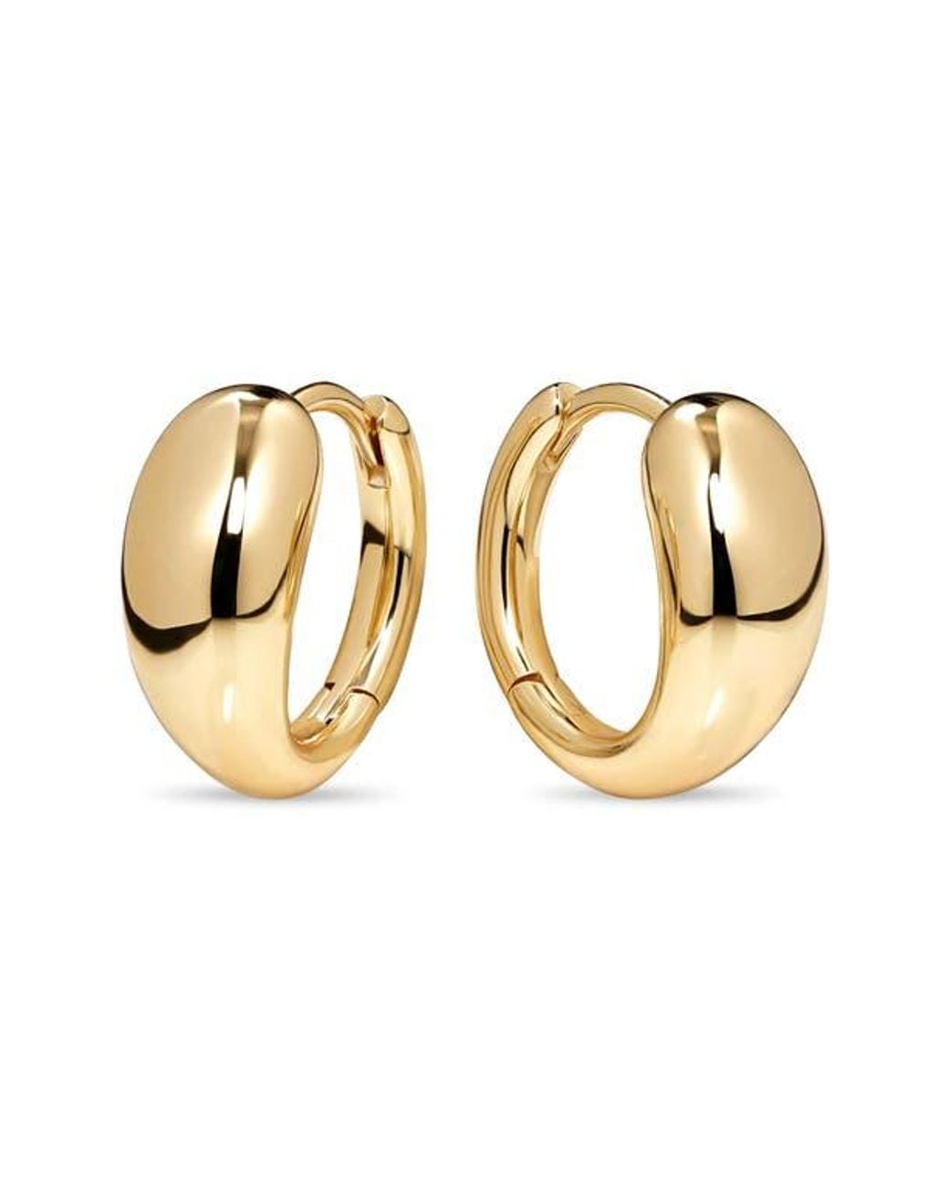 DEVATA Metallic Teardrop Hoop Earrings