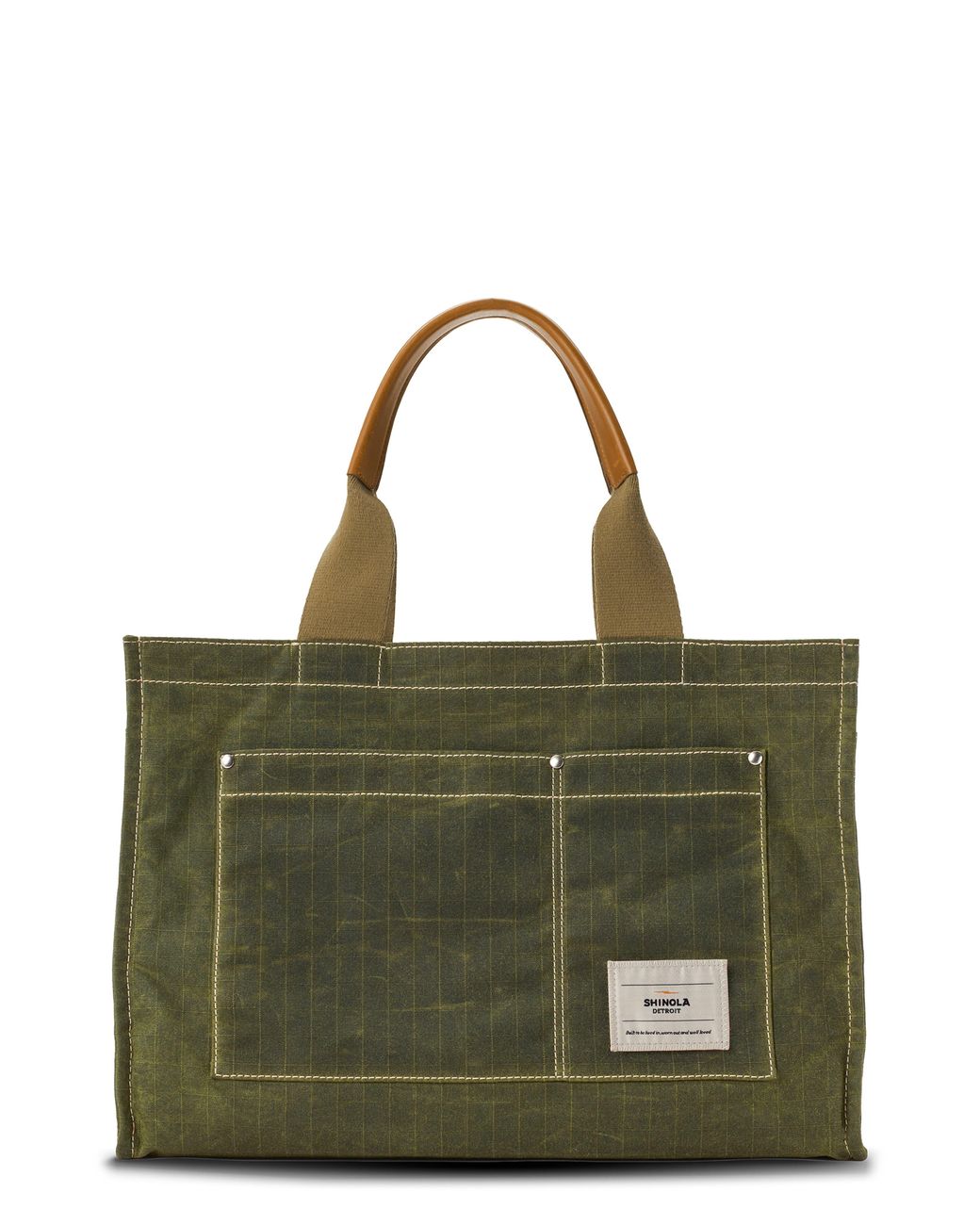 Shinola Runabout Waxed Canvas Tote Bag in Green for Men | Lyst
