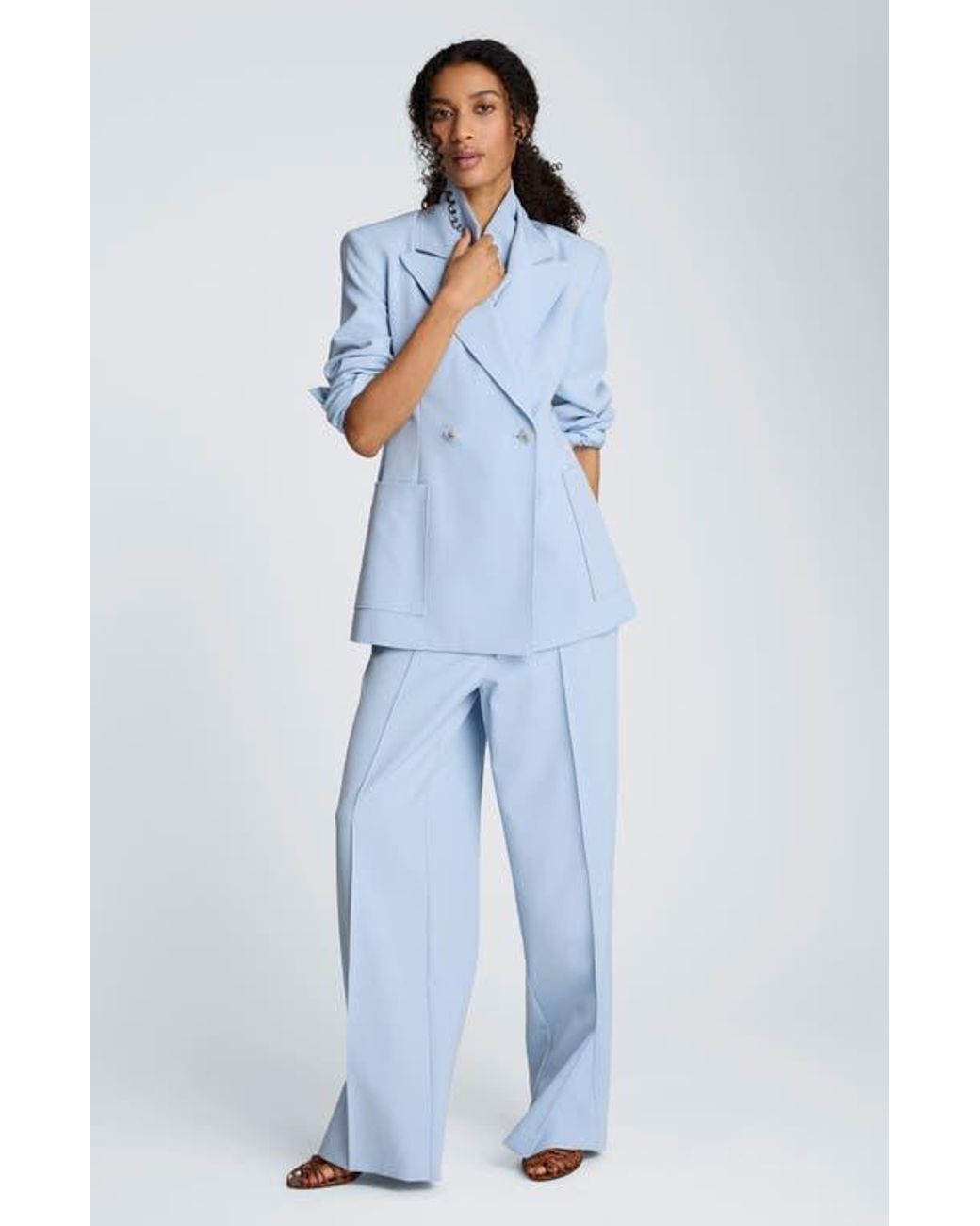 Kenneth Cole Blue Double Breasted Contour Jacket