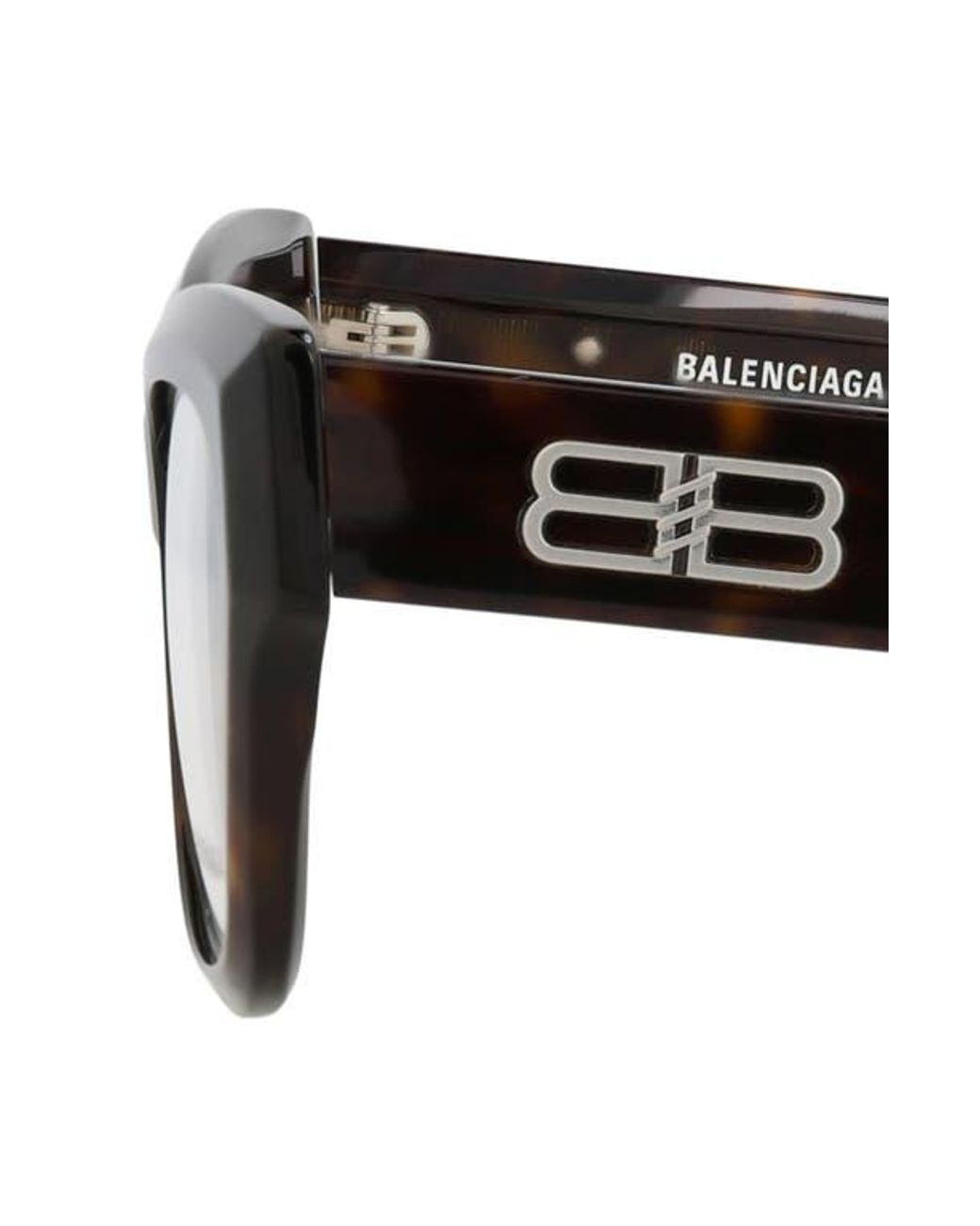 Balenciaga Black 55Mm Rectangular Optical Glasses