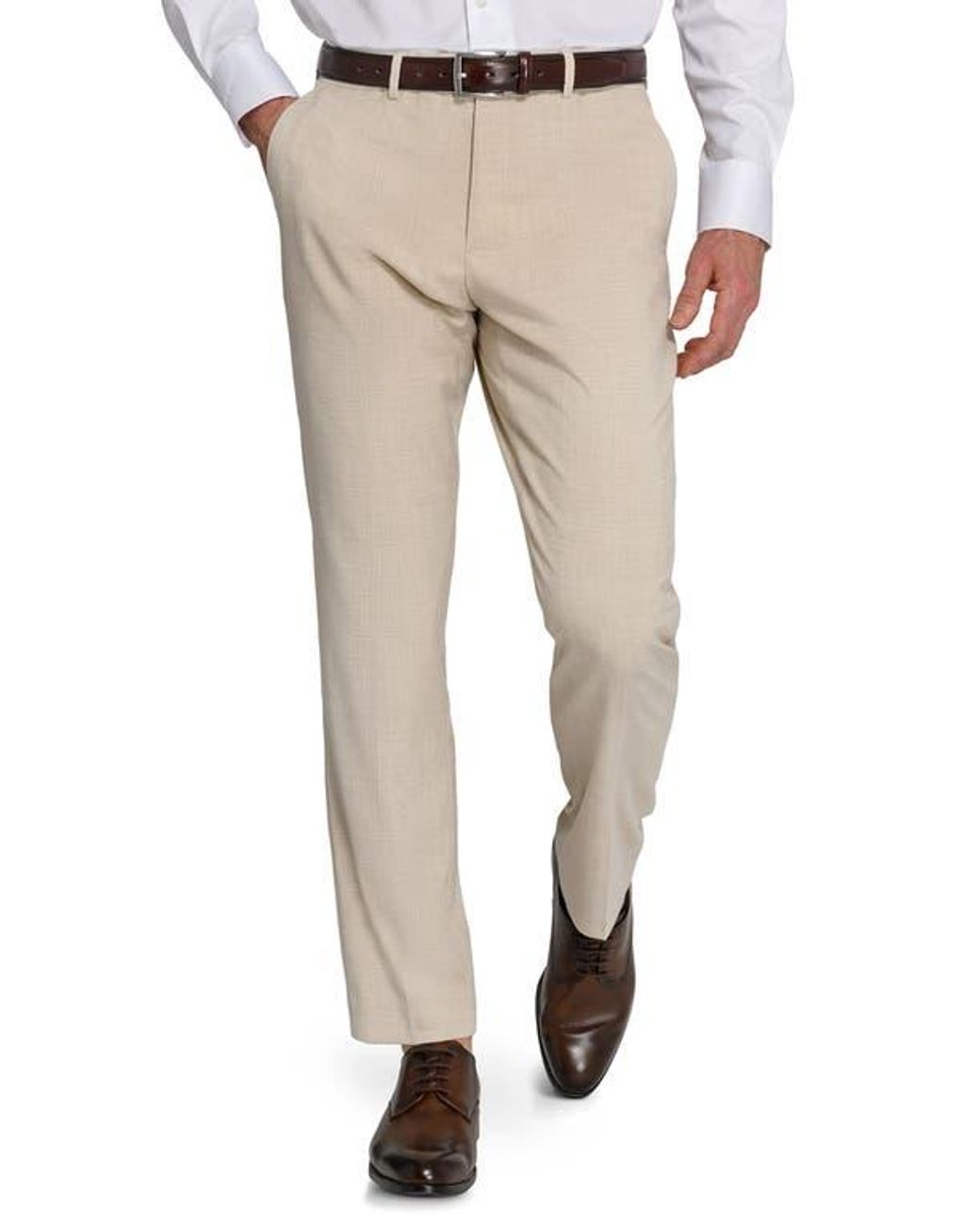 Con.struct Natural Plaid Suit Pants for men