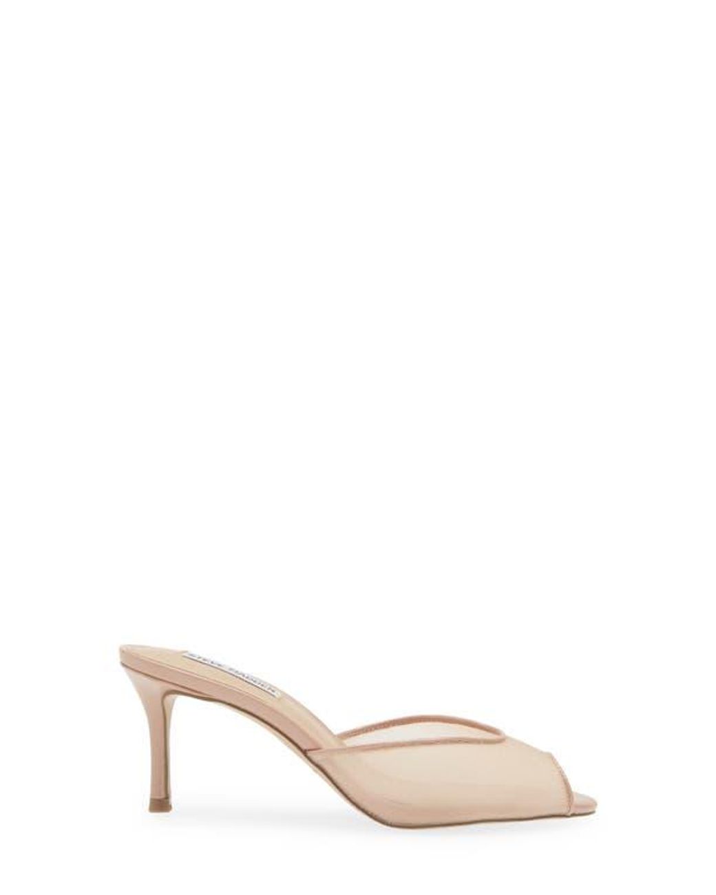 Steve Madden Rowe Peep Toe Sandal in Natural | Lyst