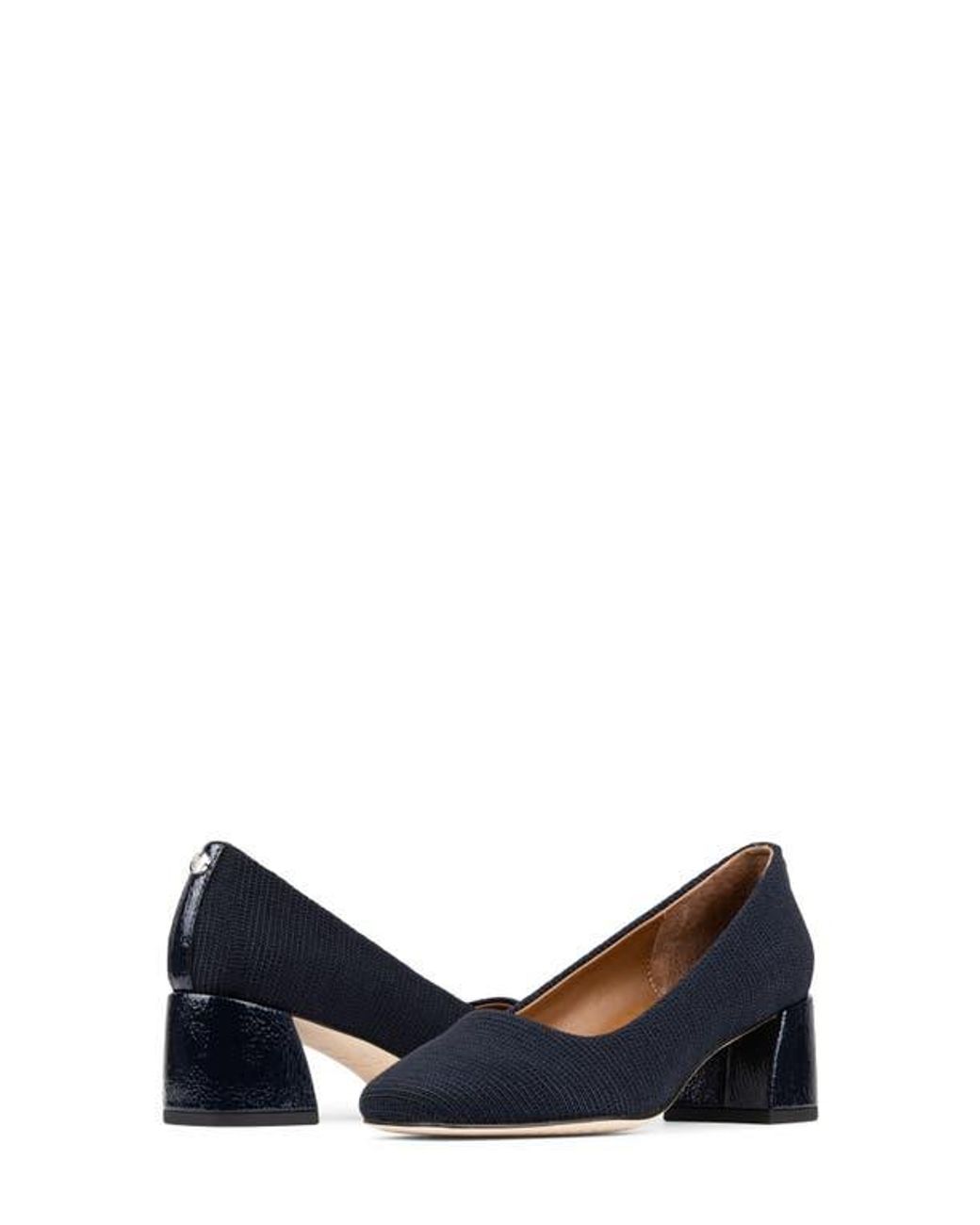 Donald J Pliner Blue Square Toe Pump