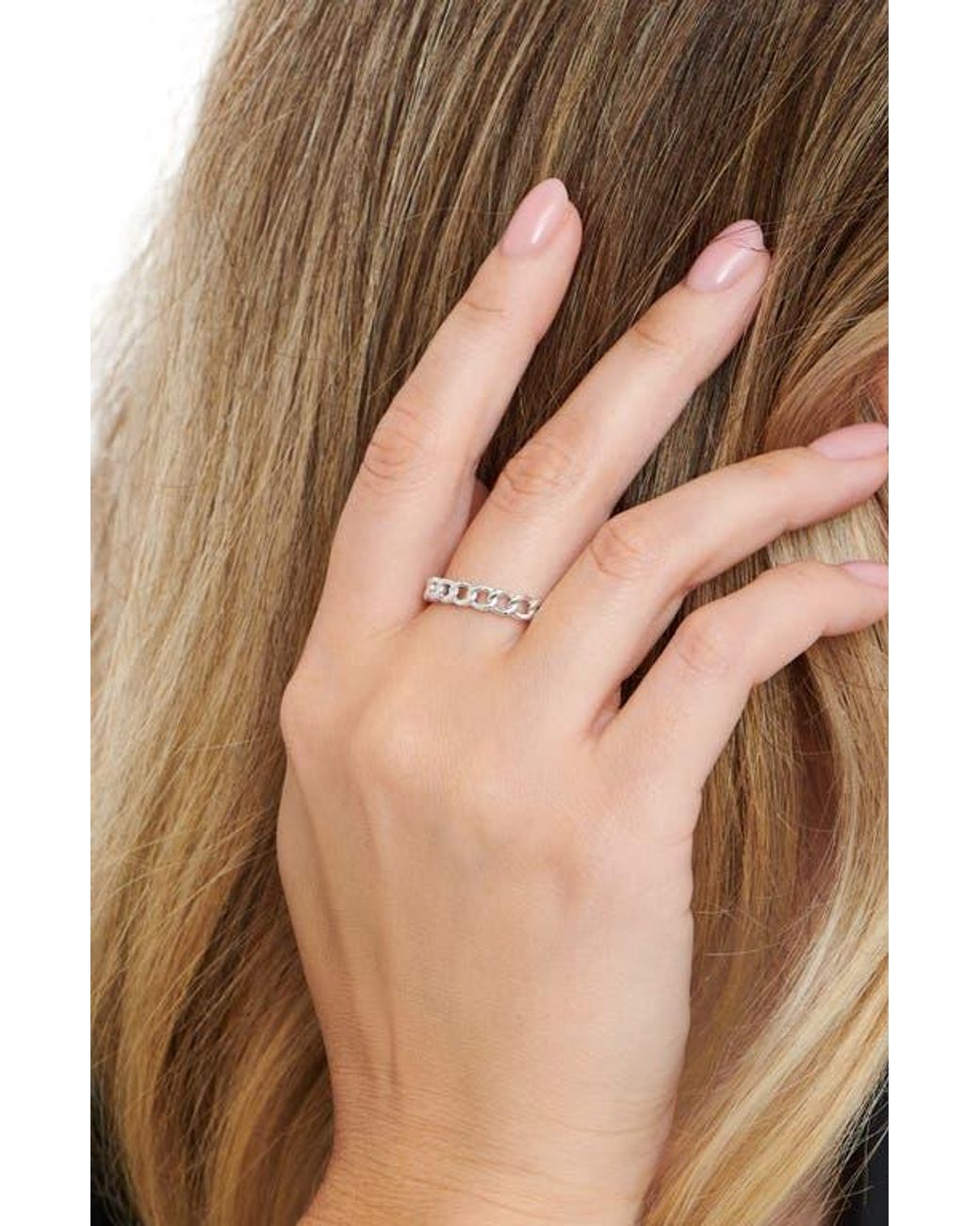 DEVATA Metallic Curb Chain Ring