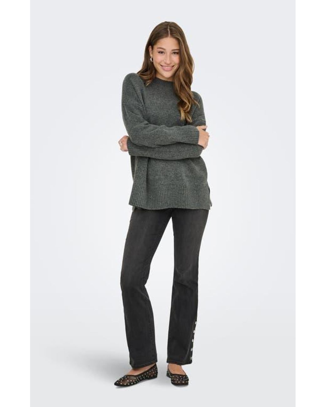 ONLY Gray Hazel Oversize Pullover Sweater