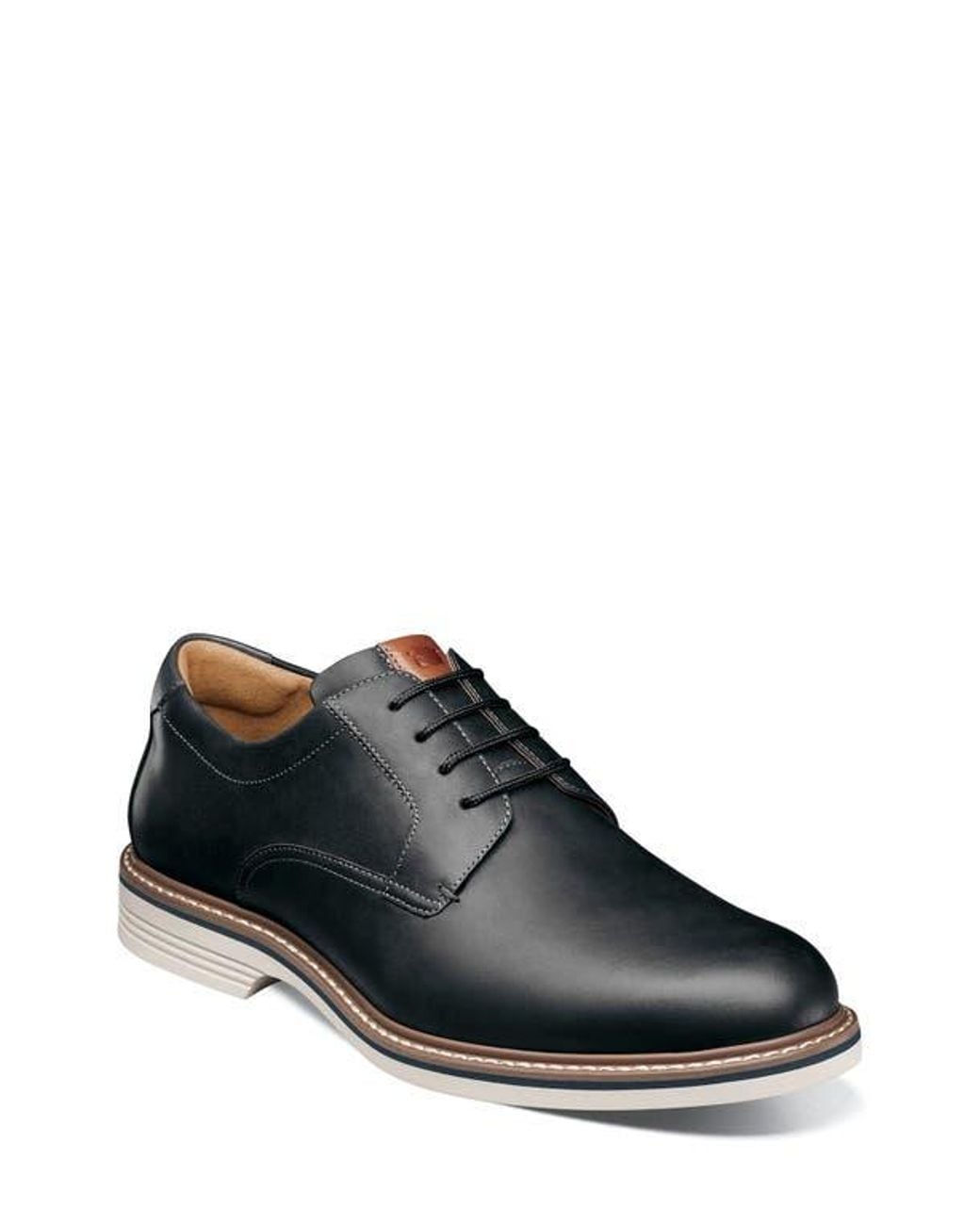 Florsheim Black Norfolk Plain Toe Derby for men