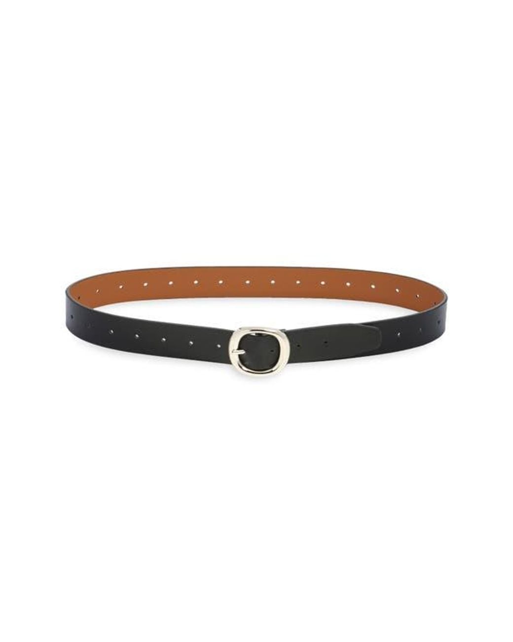 Steve Madden Brown Reversible Faux Leather Belt