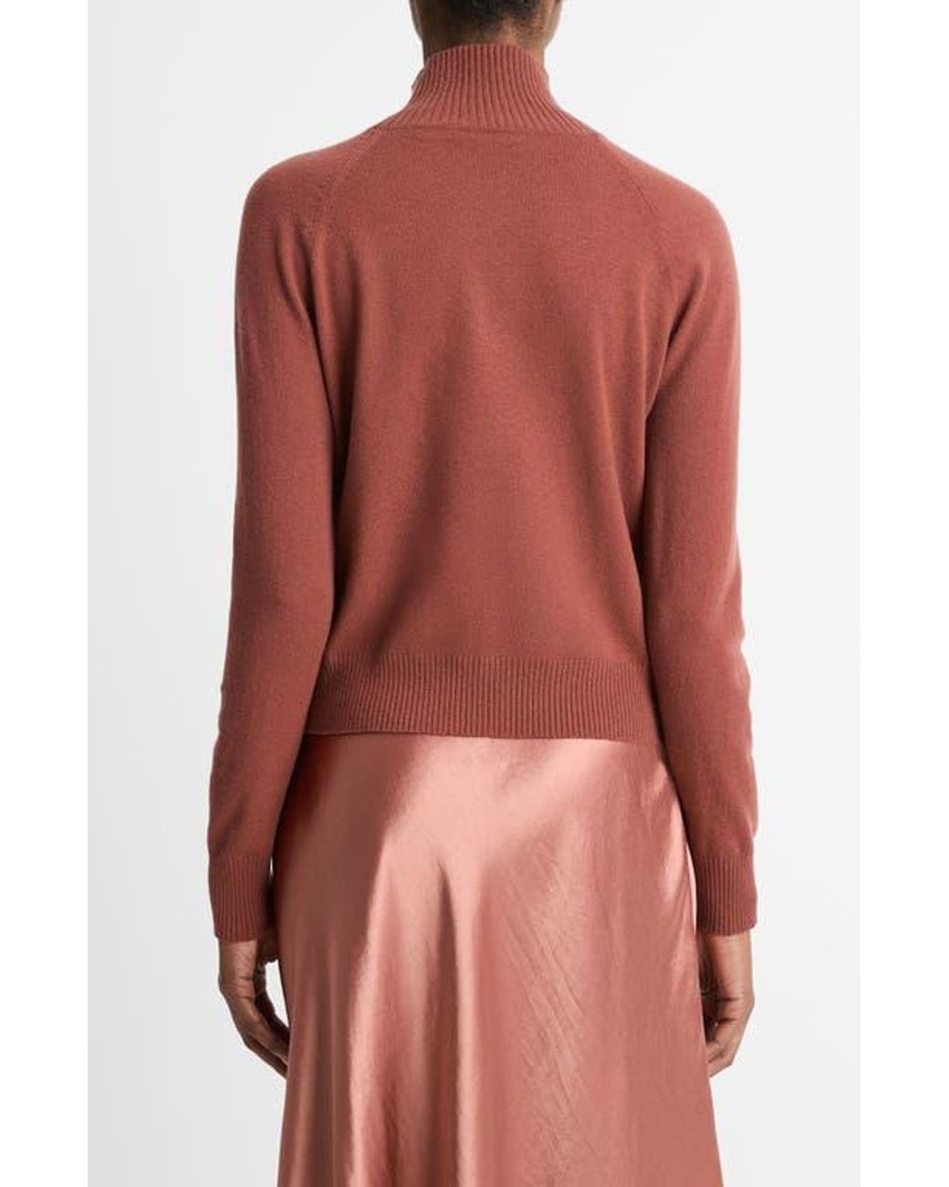 Vince Red Wool Blend Turtleneck Sweater