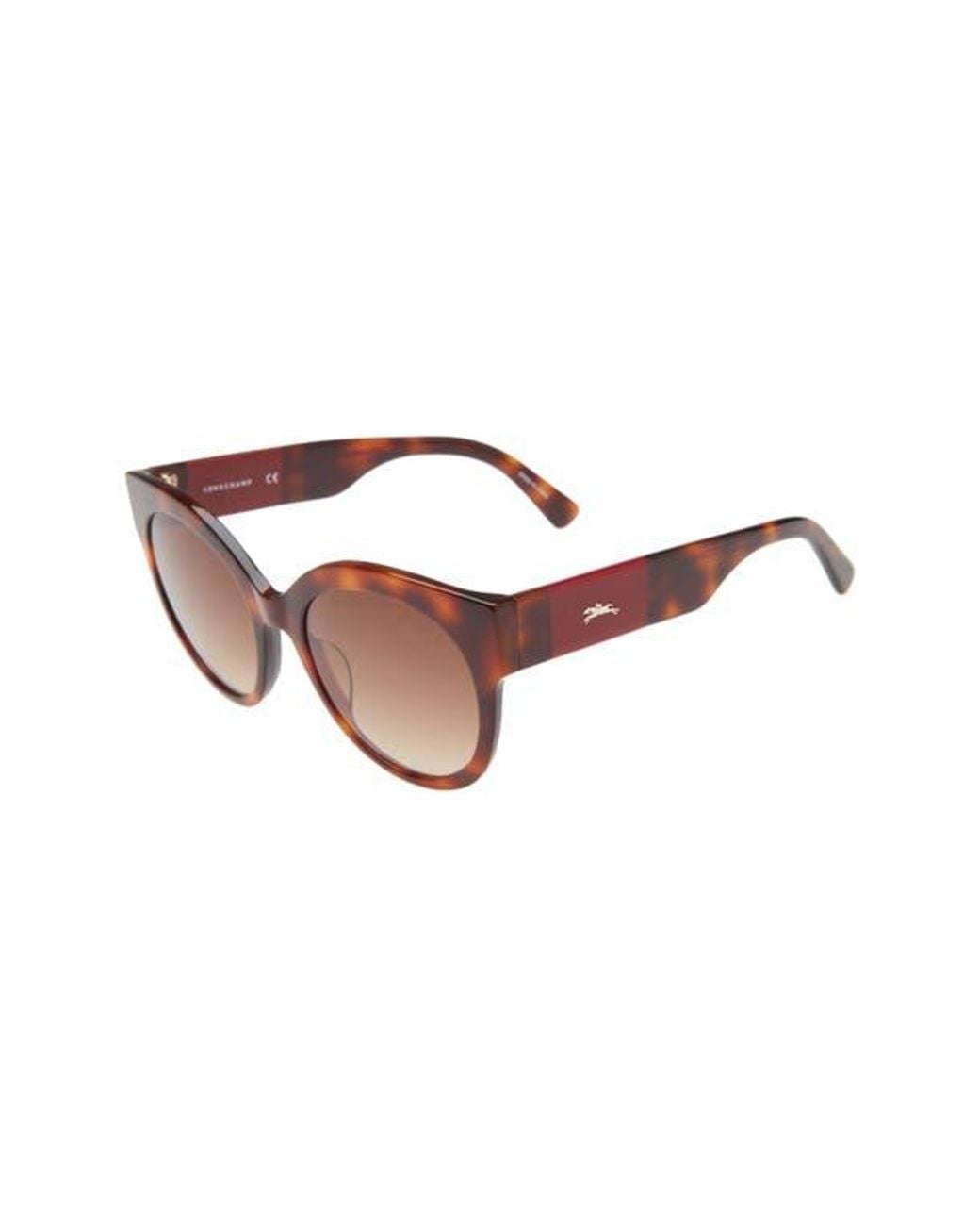 Longchamp Brown Gradient Round Sunglasses