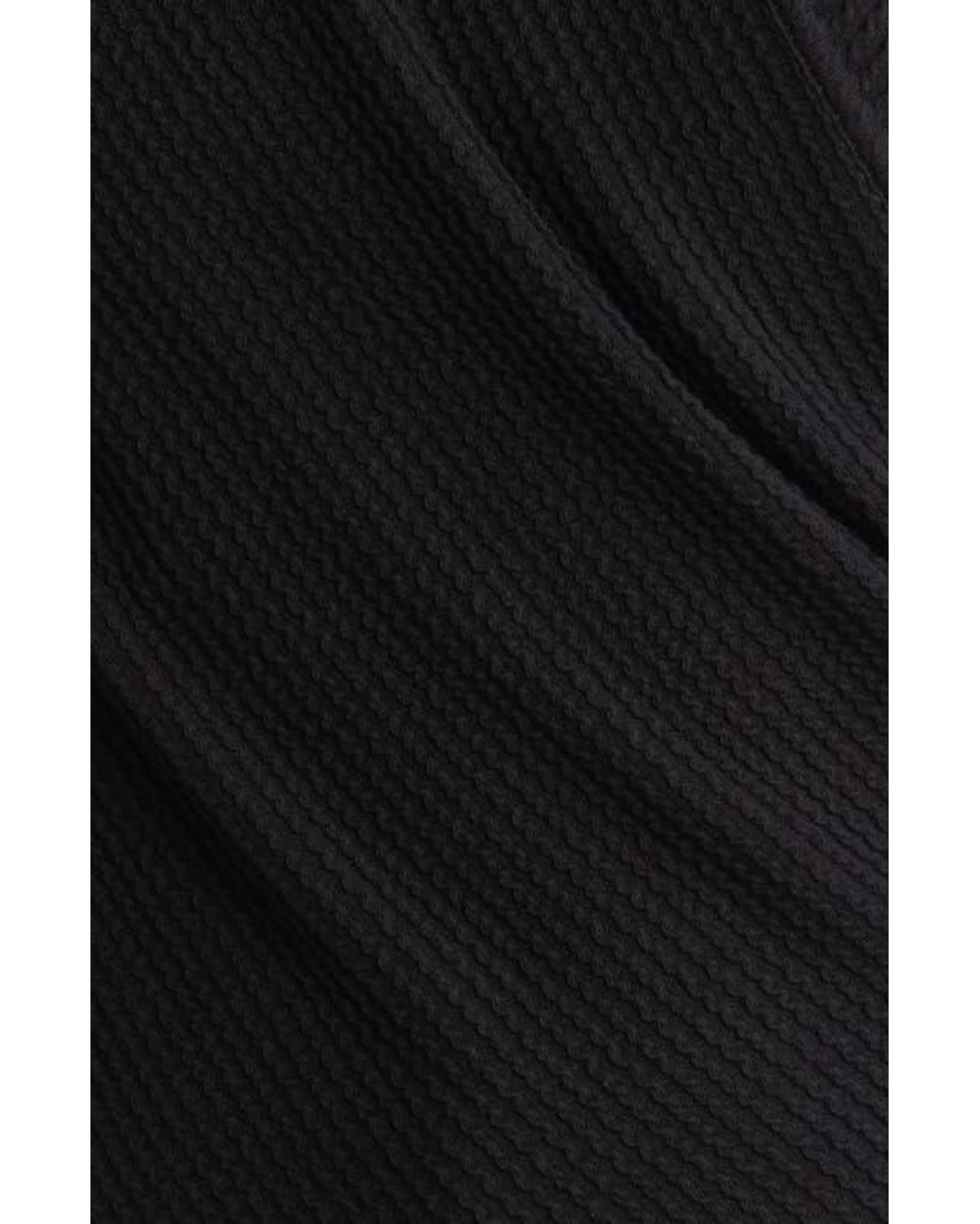 Loveappella Black Texture Wrap Front Top