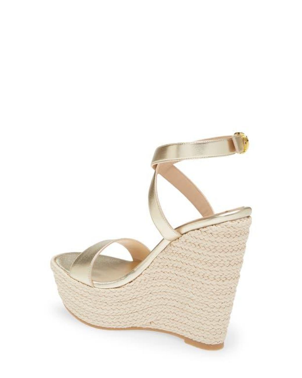 Stuart Weitzman Metallic Alex Platform Wedge Sandal