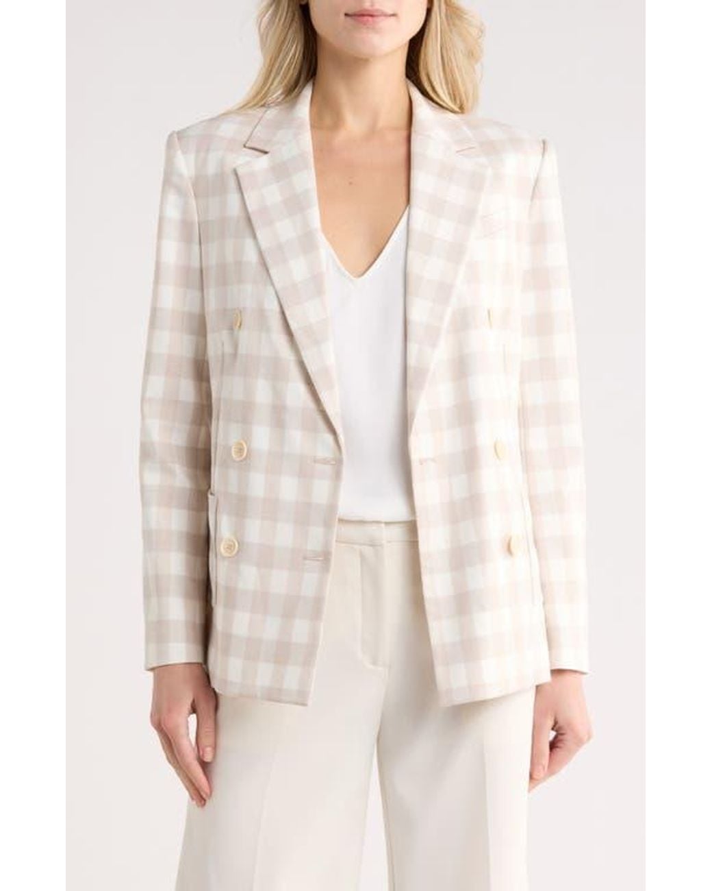Jonathan Simkhai White Margaux Double Breasted Blazer