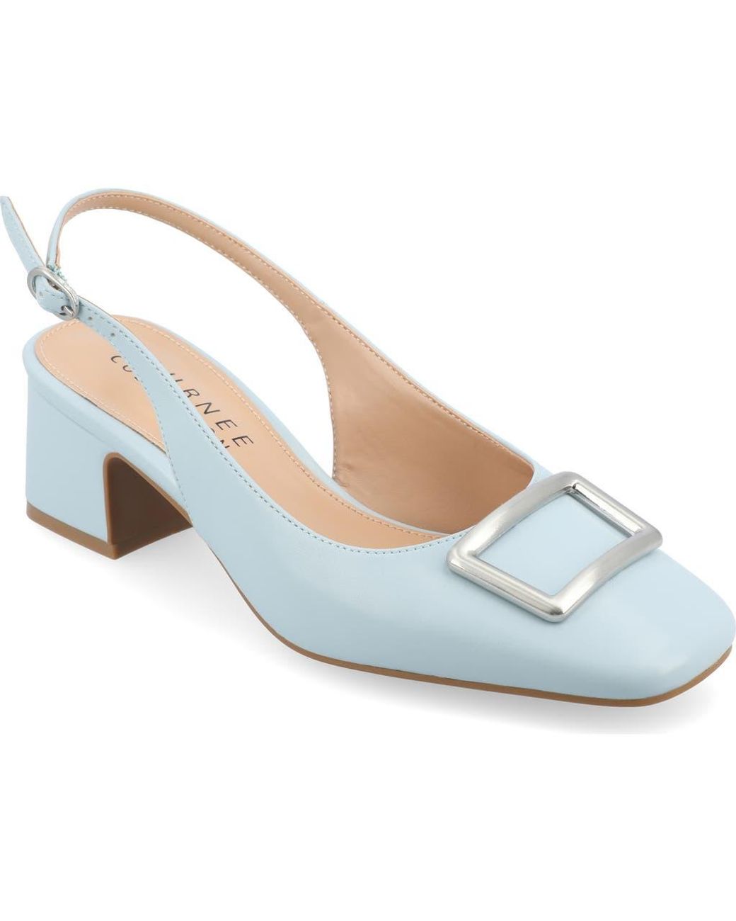 Journee Collection Blue Everlee Slingback Pump