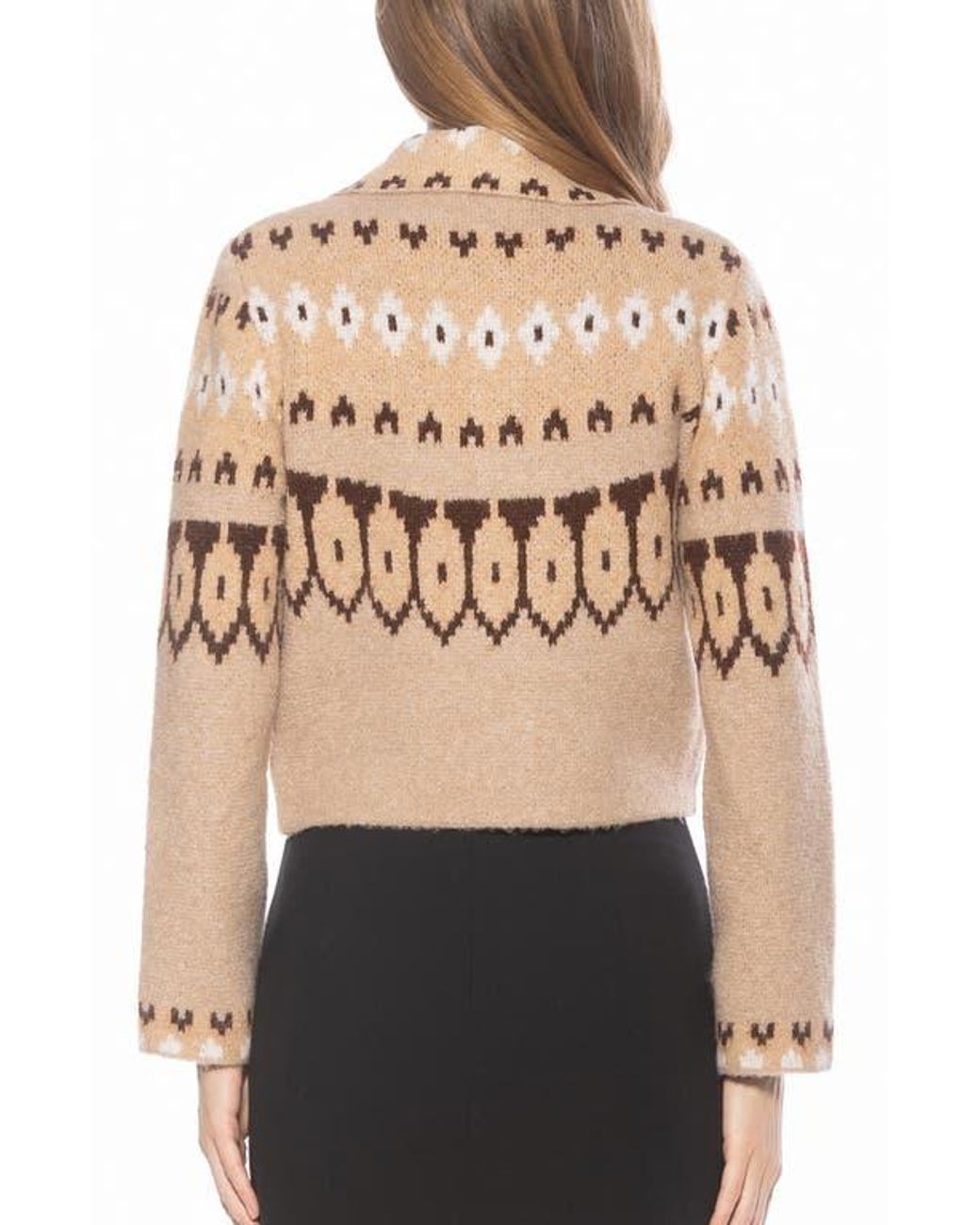 Alexia Admor Black Wayne Collared Knit Cardigan