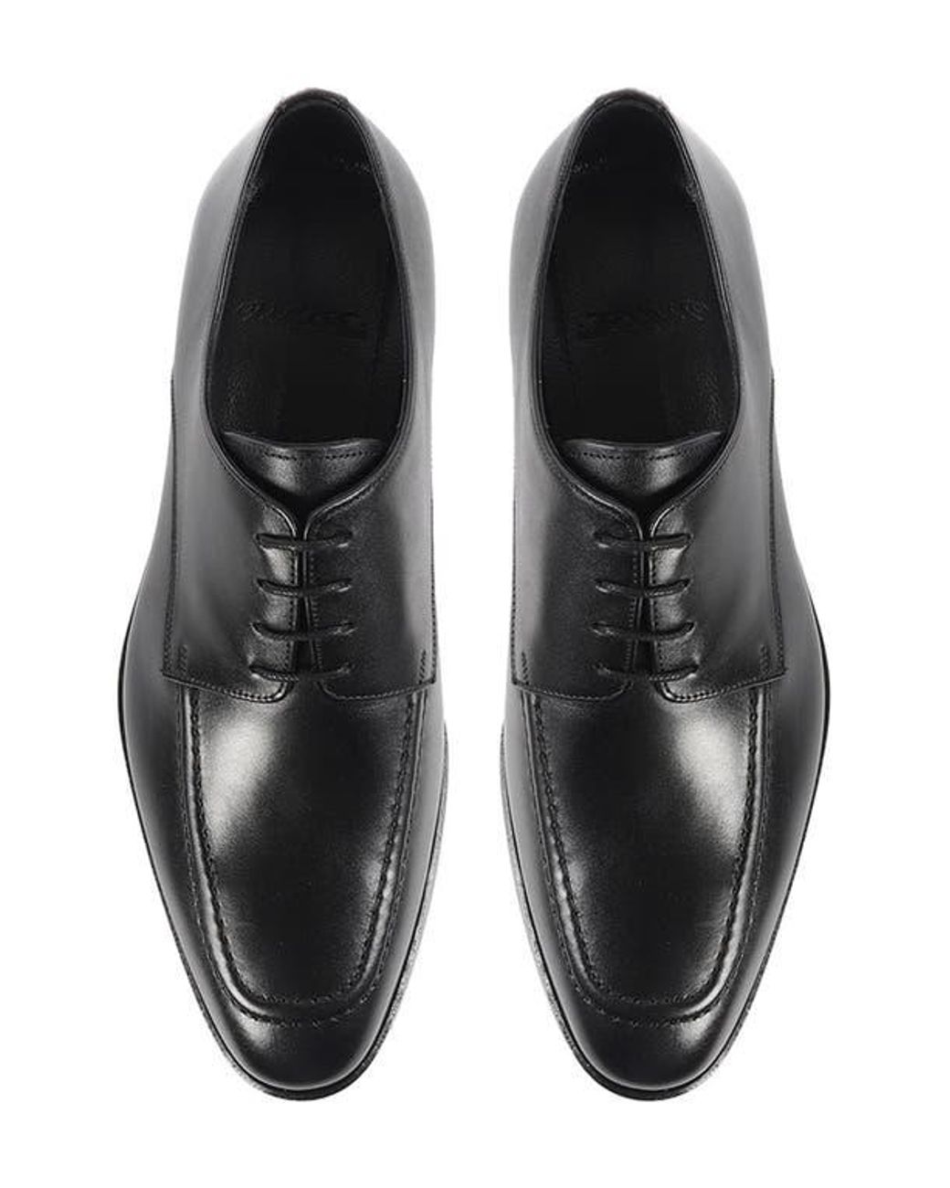 VELLAPAIS Black Warwick Apron Toe Derby for men