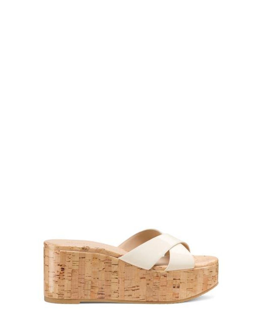 Stuart Weitzman Natural Dayna Platform Wedge Sandal