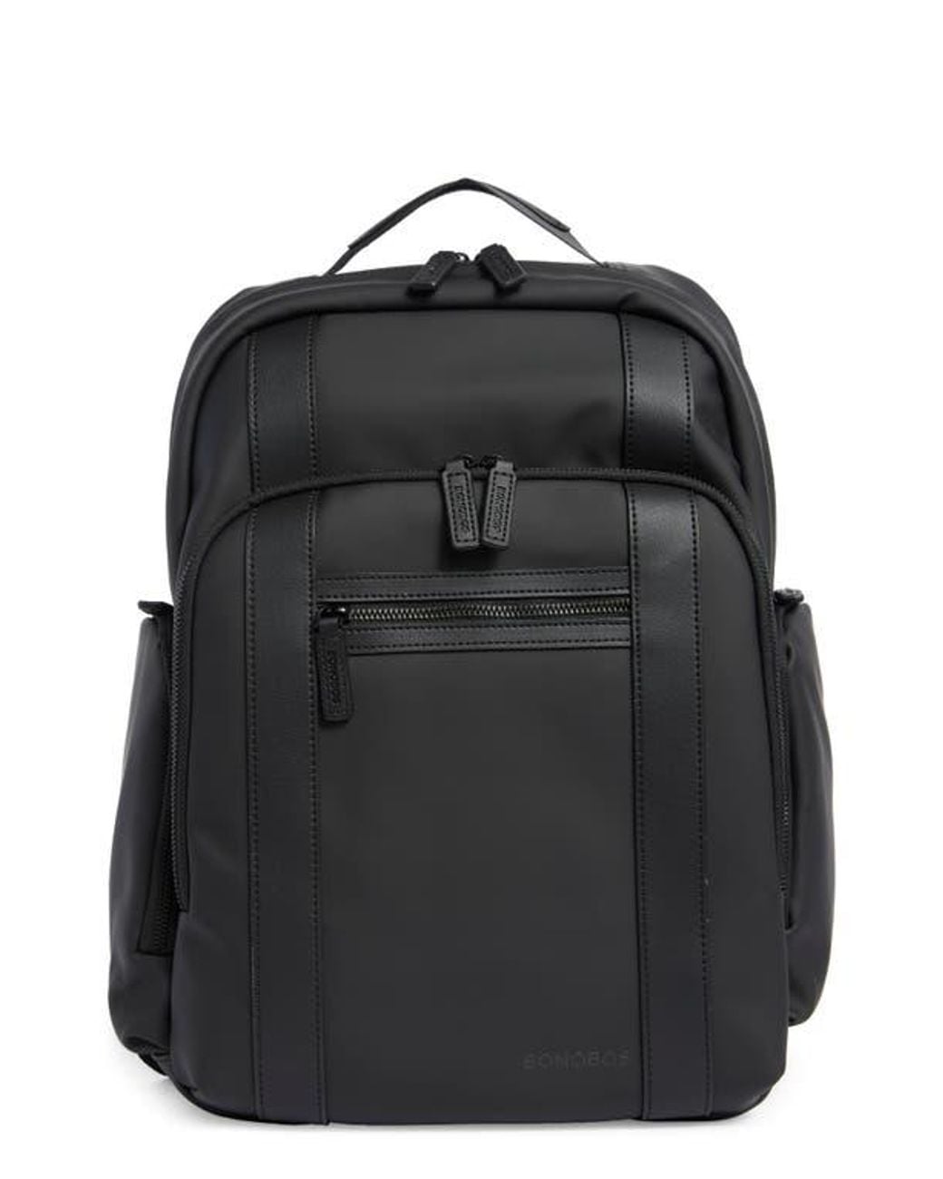 Bonobos Black Rubberized Computer Backpack for men