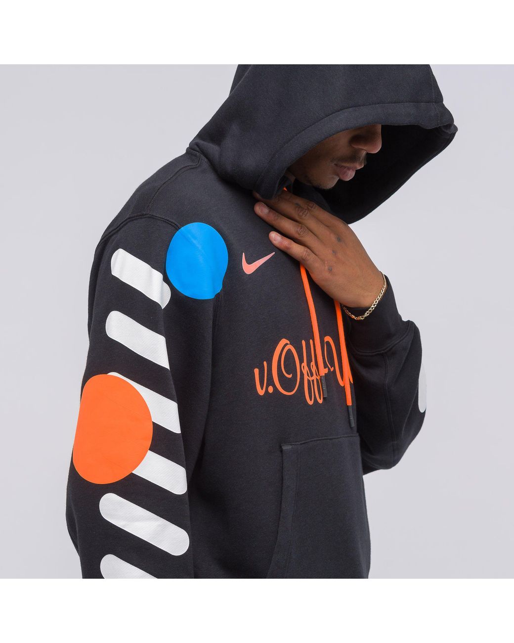 Nike X Off-white Hoodie In Black/orange for Men | Lyst UK