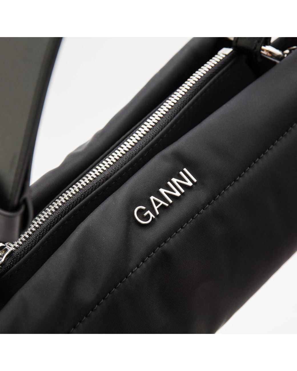 Ganni Pillow Baguette Bag in Black | Lyst