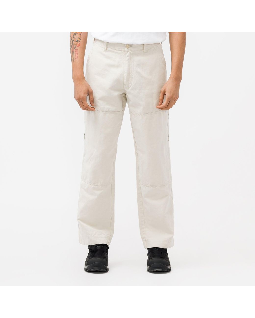 Cav Empt Cotton Side Zip Pant in White 