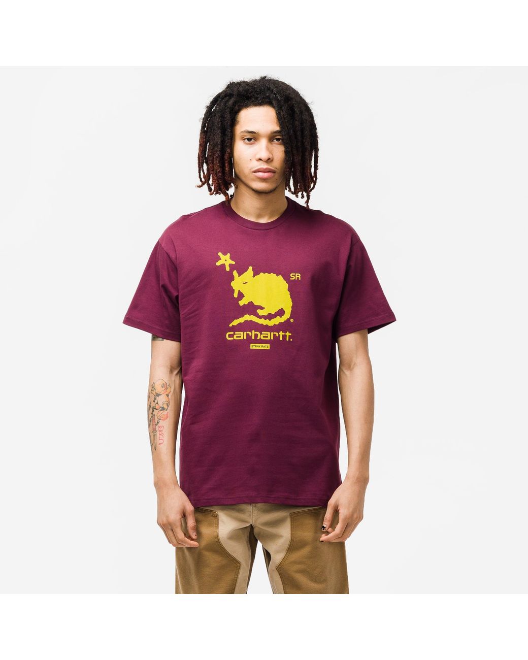 Carhartt WIP Cotton Stray Rats Wonky Rat Logo T- Shirt in Purple for 
