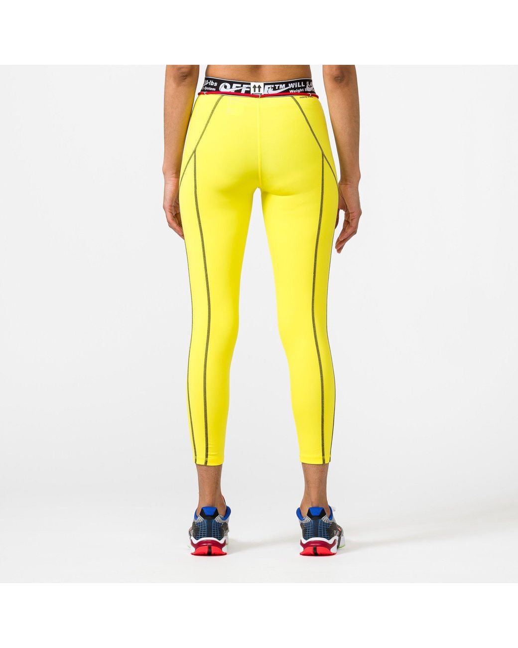 Nike Synthetic Off-white X Women's Nrg Pro Tights in Yellow | Lyst