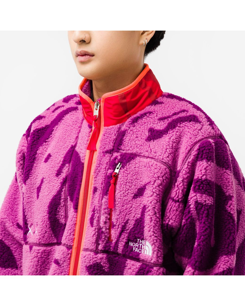 The North Face Kaws Freeride Fleece Jacket in Purple for Men | Lyst