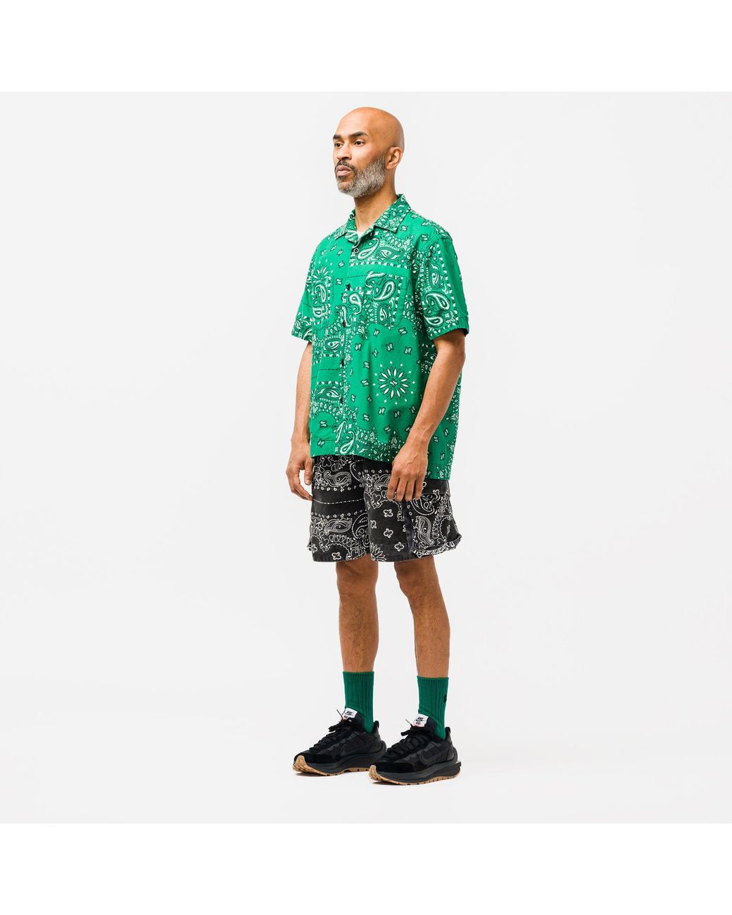 Sacai Cotton Bandana Print Shorts in 