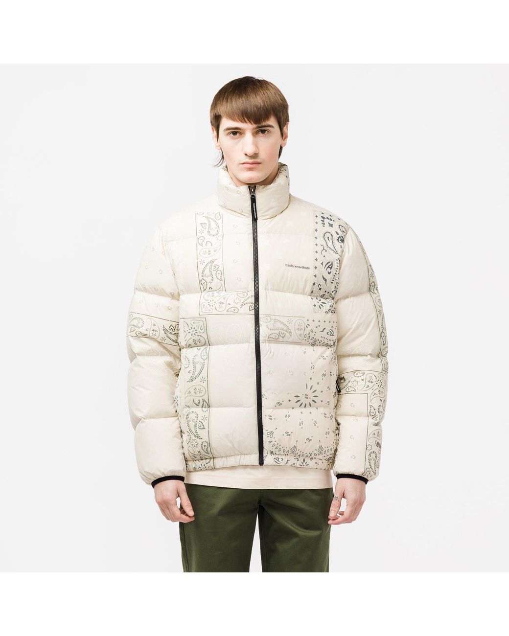 thisisneverthat Synthetic Pertex® T Down Jacket in Natural for Men 