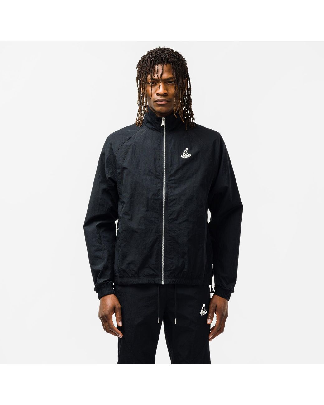 nike black warm up jacket
