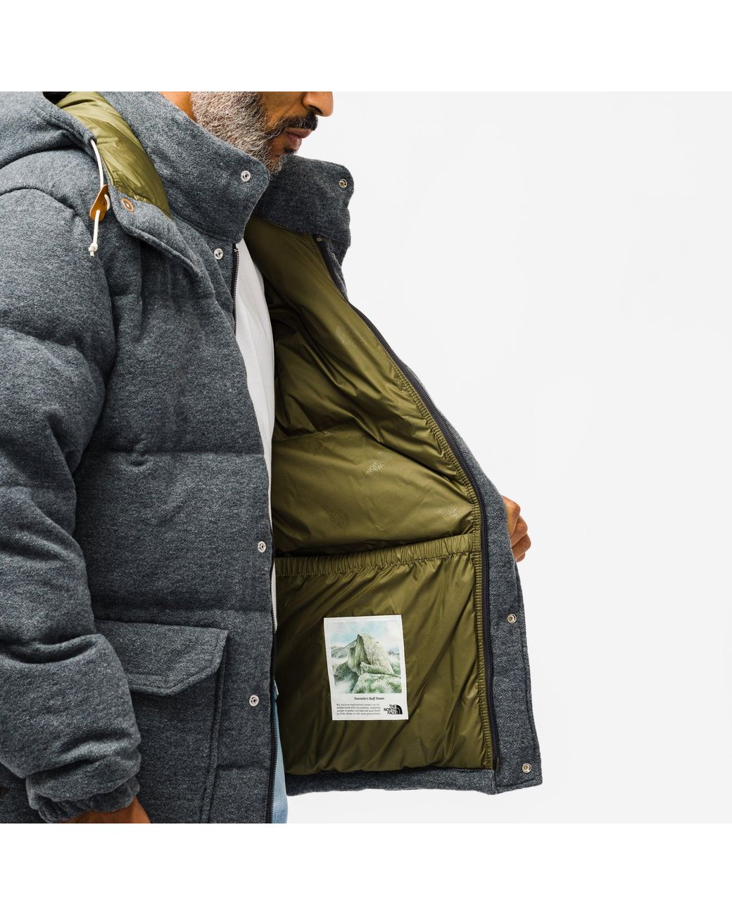The North Face Sierra Down Wool Parka in Gray for Men | Lyst