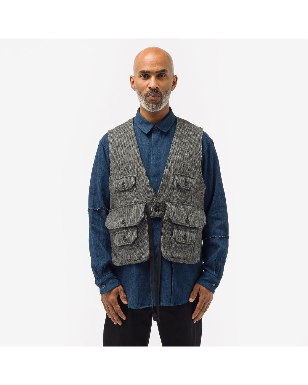 Engineered Garments Fowl Vest in Blue for Men | Lyst