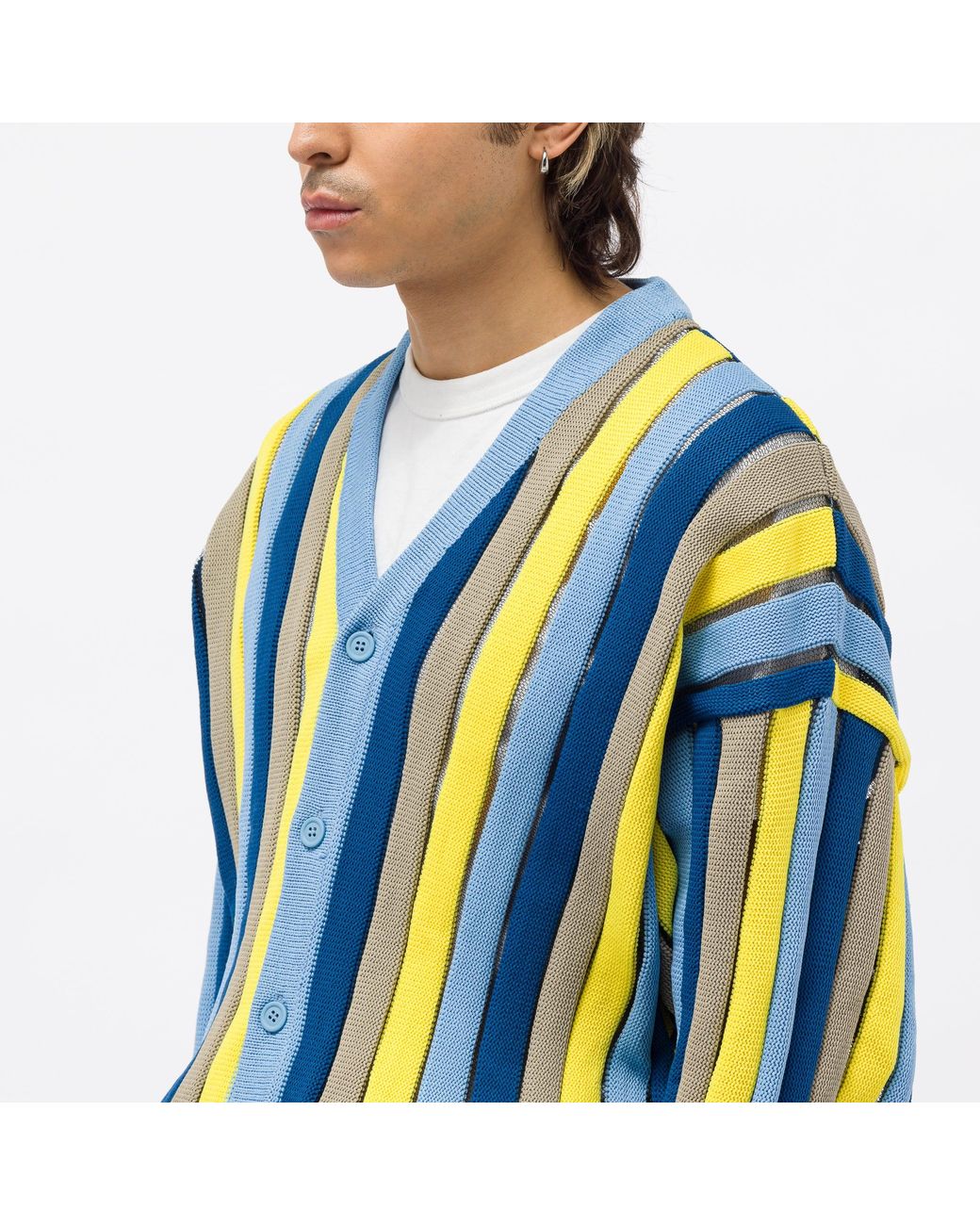 CFCL Louver Cardigan in Blue for Men | Lyst