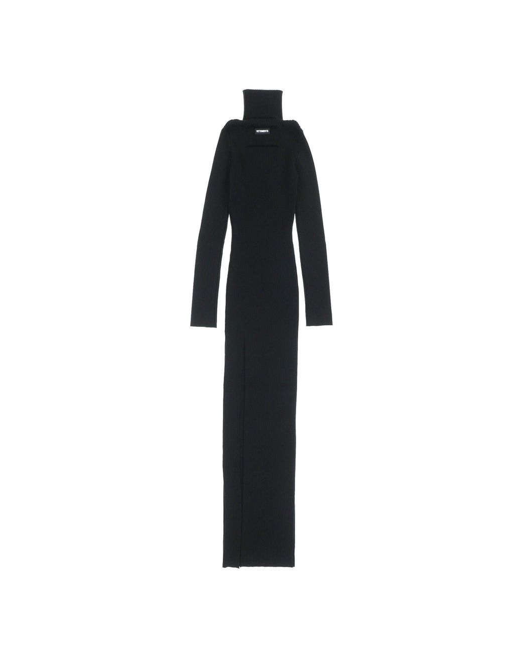 Vetements Knitted Turtleneck Dress in Black | Lyst