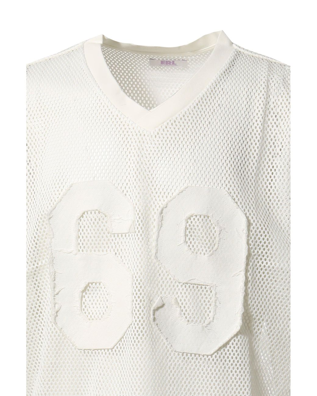 ERL Rugby Mesh Tshirt Knit in White | Lyst