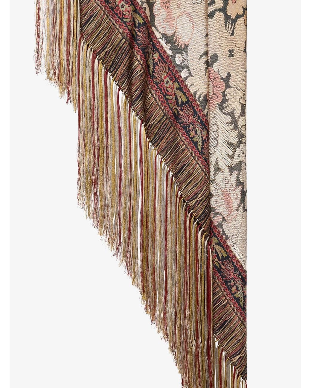 Pierre Louis Mascia Natural Aloeuw Silk Fringed Foulard