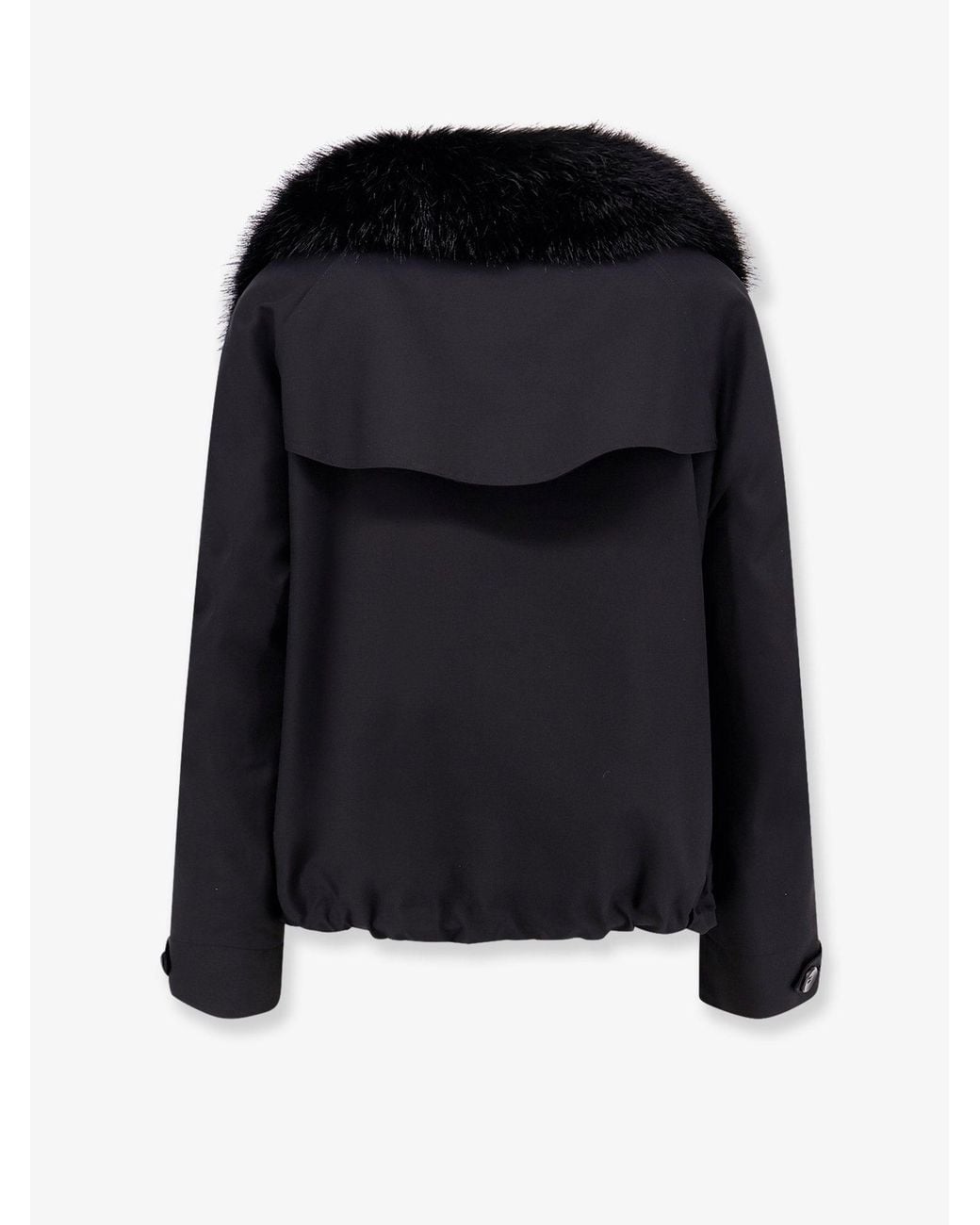 VALENTINI 1972 Black Cotton Parka With Faux Fur Lining