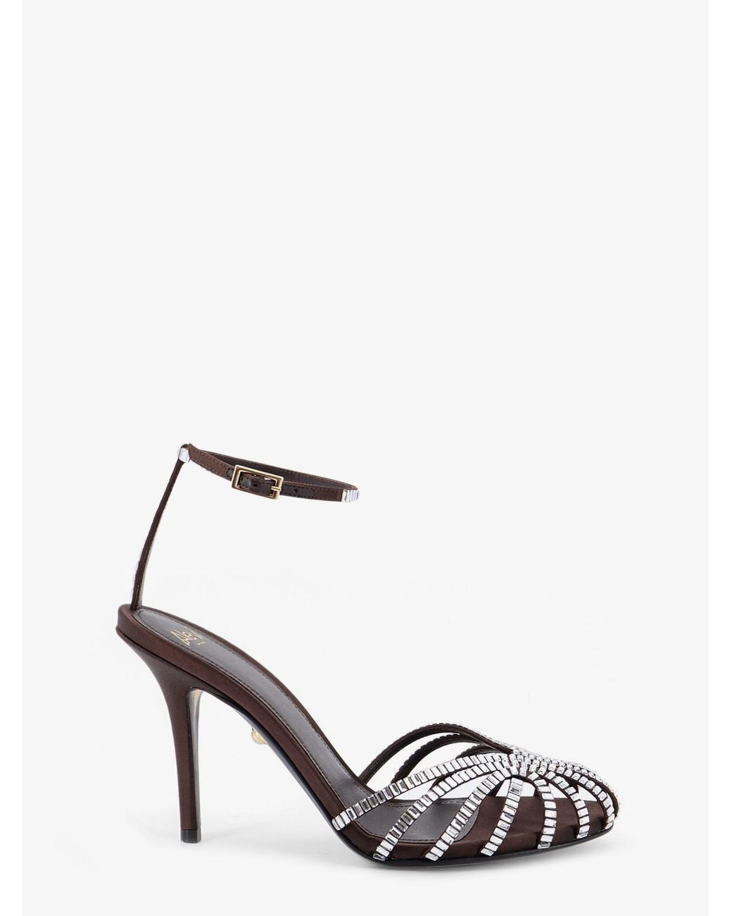 ALEVI White Penelope Sandals With Crystals