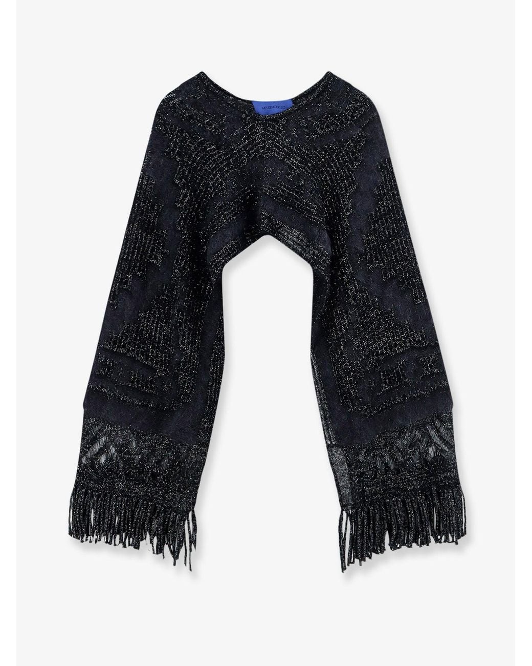 Mes Demoiselles Blue Royce Wool And Mohair Blend Cape