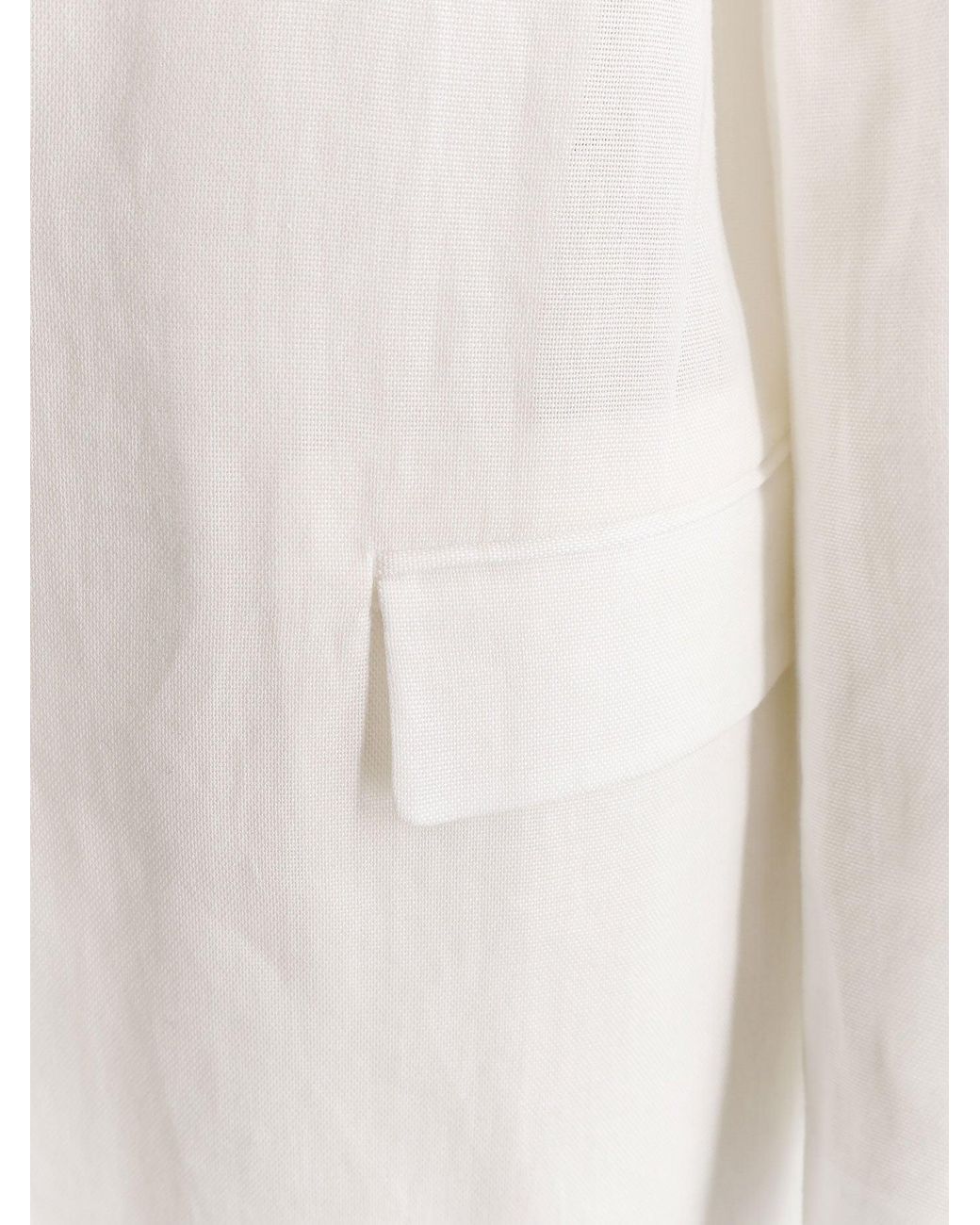 Brunello Cucinelli White Cotton Blazer
