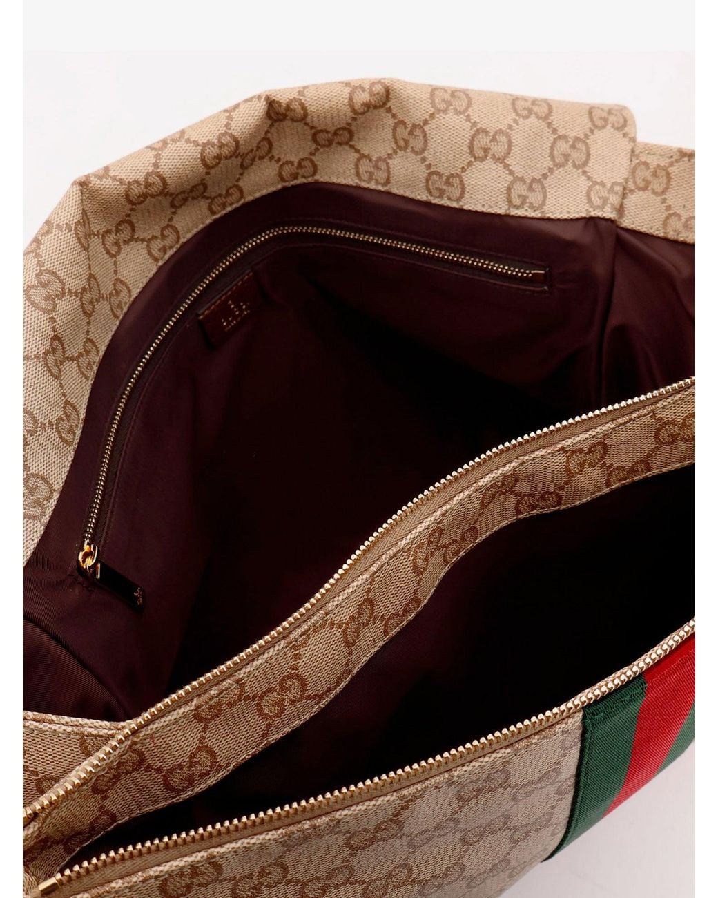 Gucci Brown Gg Canvas Crossbody Bag With Front Web Detail for men