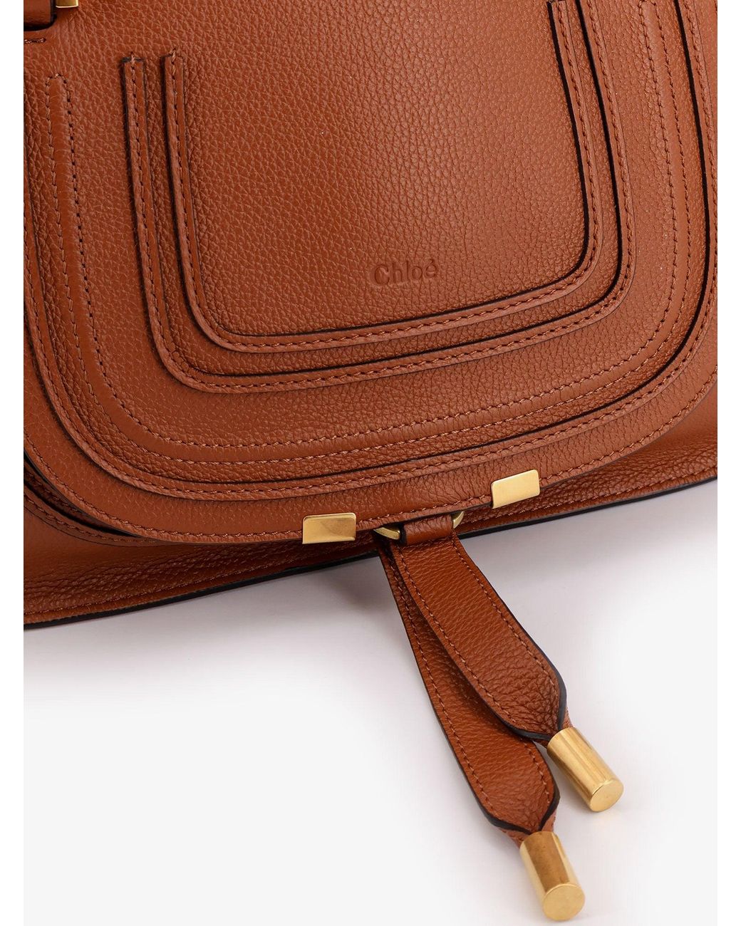 Chloé Brown Marcie Small Leather Shoulder Bag