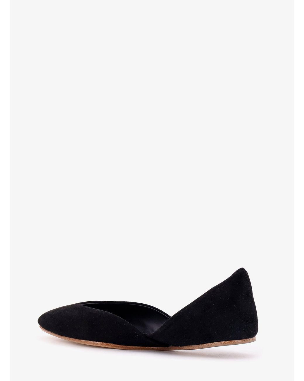The Row Black Suede Ballerinas