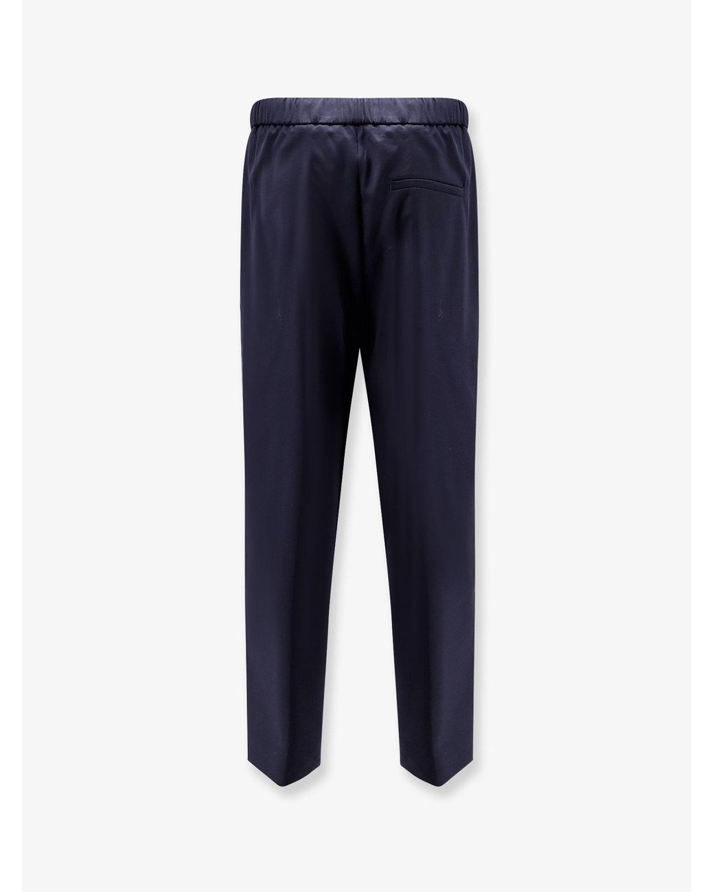 Seven Gauge Blue Light Wool Trousers for men